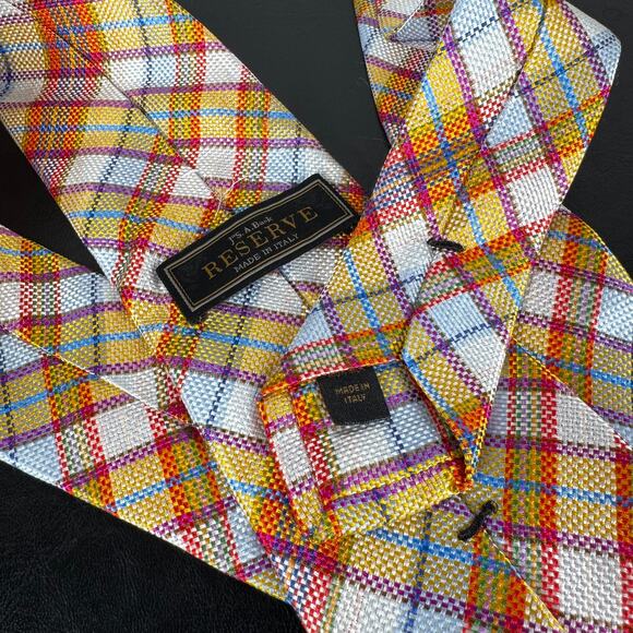 Jos. A. Bank Reserve Collection NEW Made in Italy 100% Silk Neck Tie - Picture 3 of 4